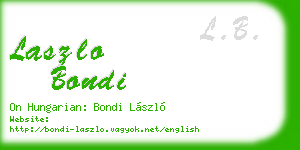 laszlo bondi business card