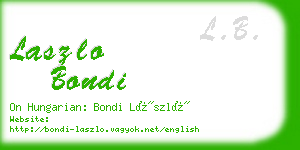 laszlo bondi business card